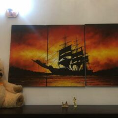 Sail Ship Wall Decor - Crystal Decor